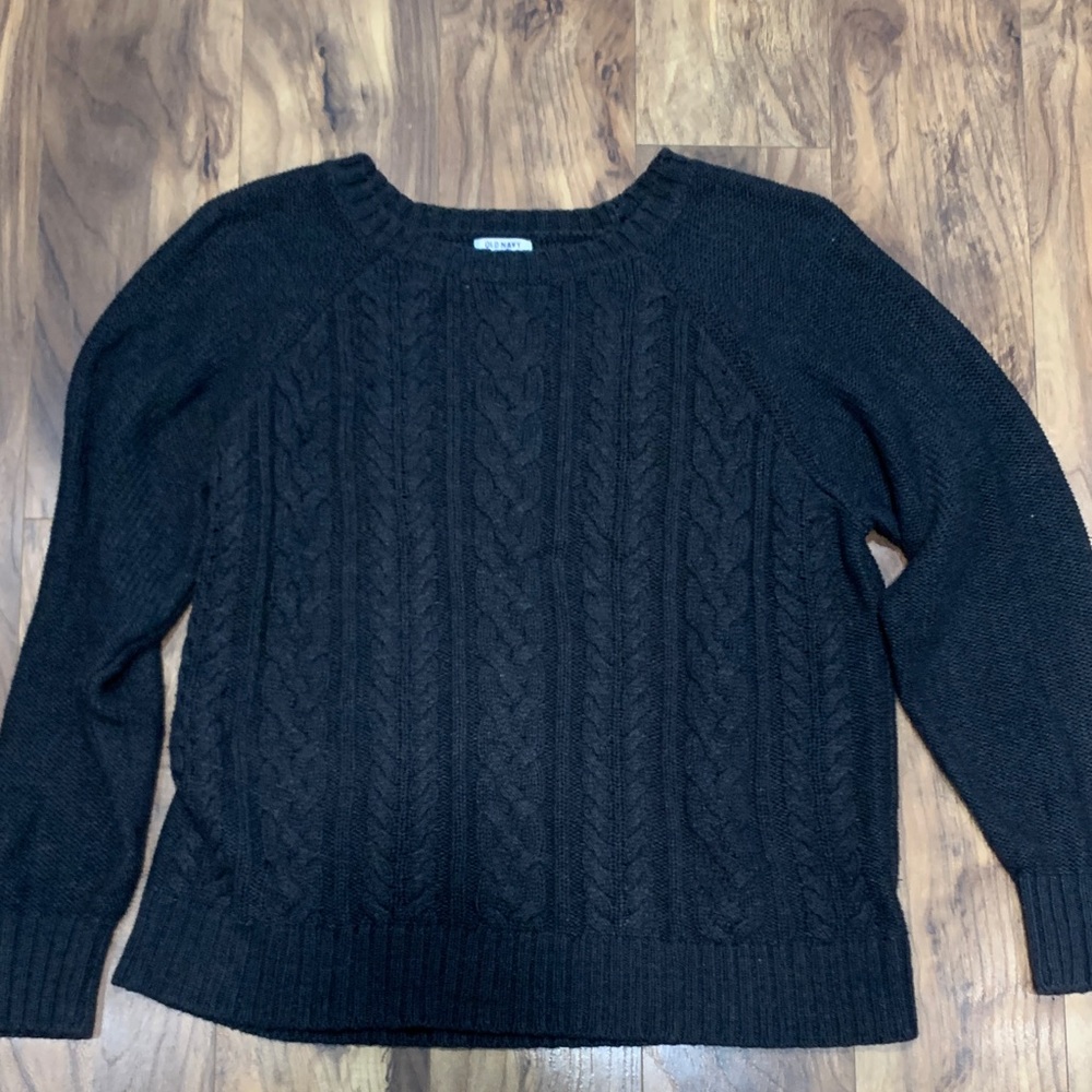 Old Navy Women's Dark Brown Cable Knit Sweater